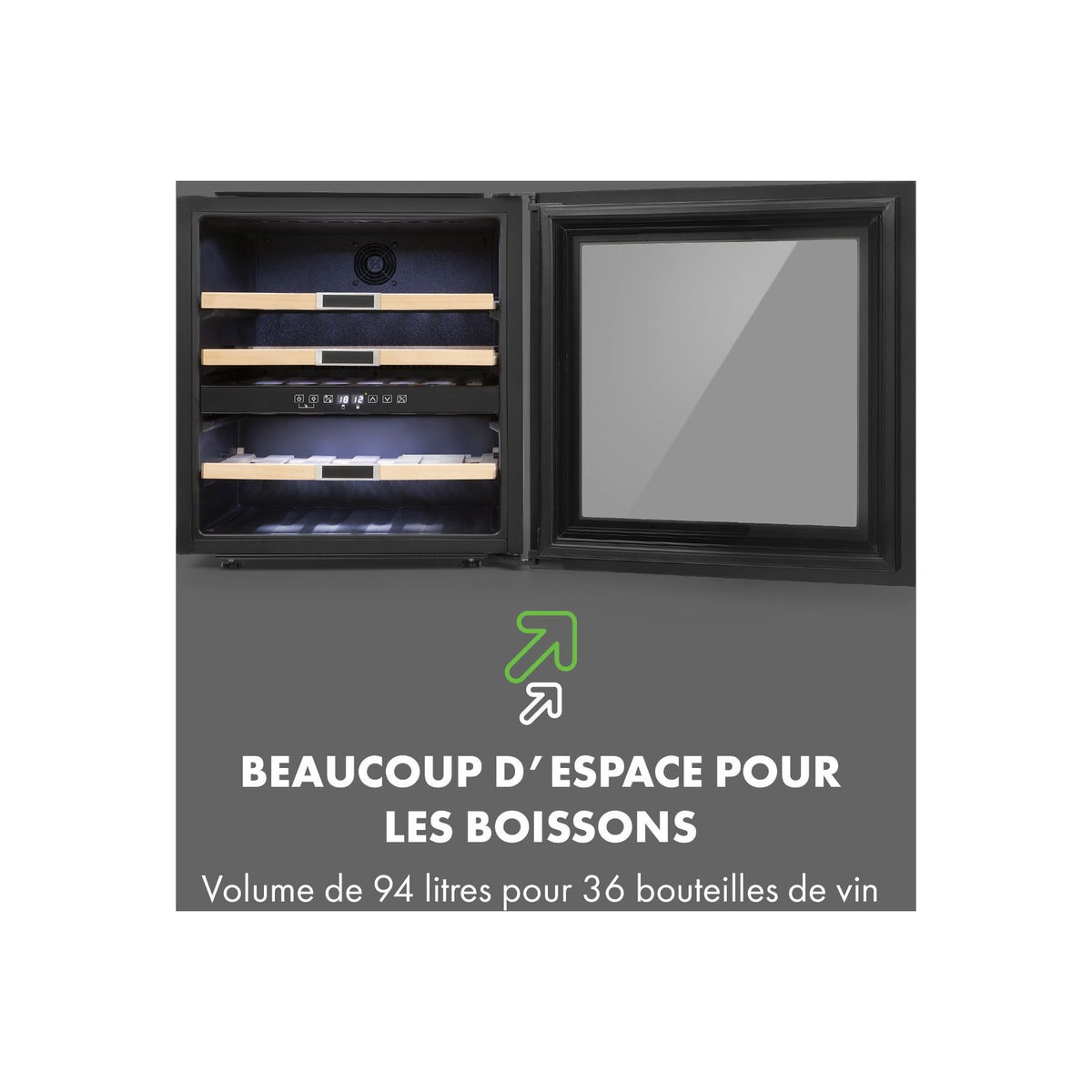 Cave à vin de service KLARSTEIN Vinsider 36 - Argent