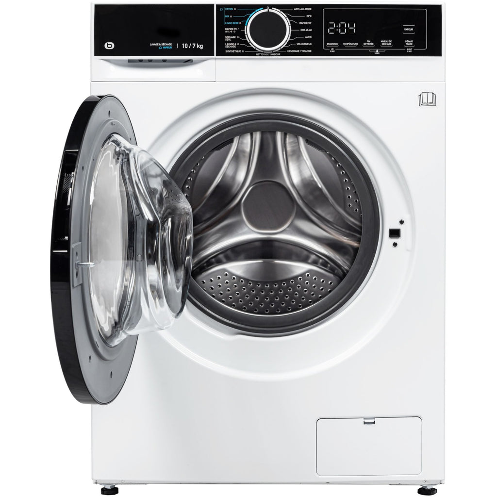 Lave linge séchant hublot ESSENTIELB ELS107-1b - 10/7 kg - 1400 tr/min - Classe D - Moteur induction