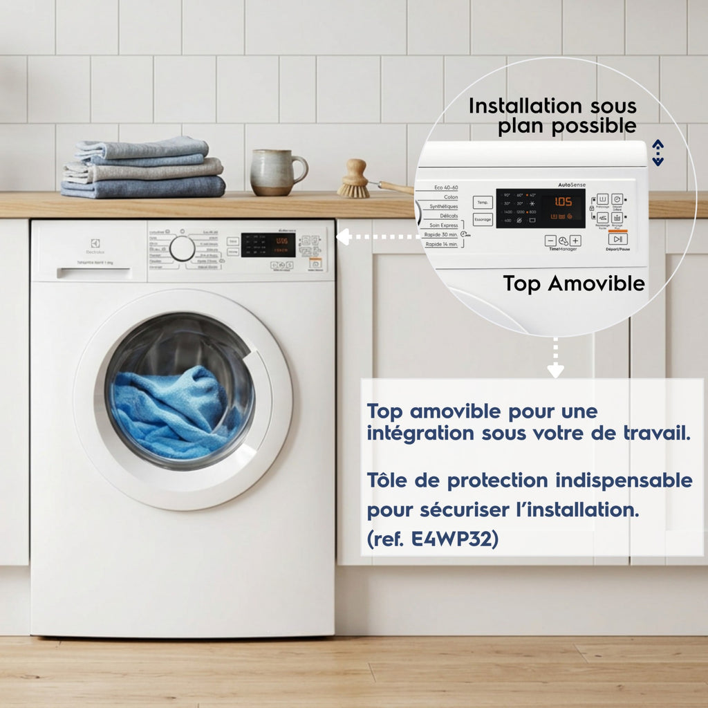 Lave linge hublot ELECTROLUX EW2F6812AA - 8 kg - 1400 tr/min - Classe A - Moteur induction