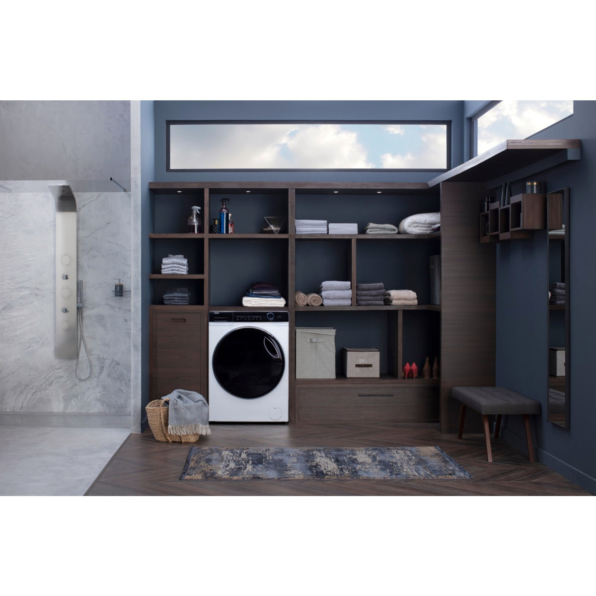 Lave linge hublot HAIER HW150-BP14986EU1 - 15 kg - 1400 tr/min - Classe A - Moteur induction