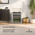 Mini réfrigérateur KLARSTEIN Beersafe porte vitrée 44x48cm LED Argent