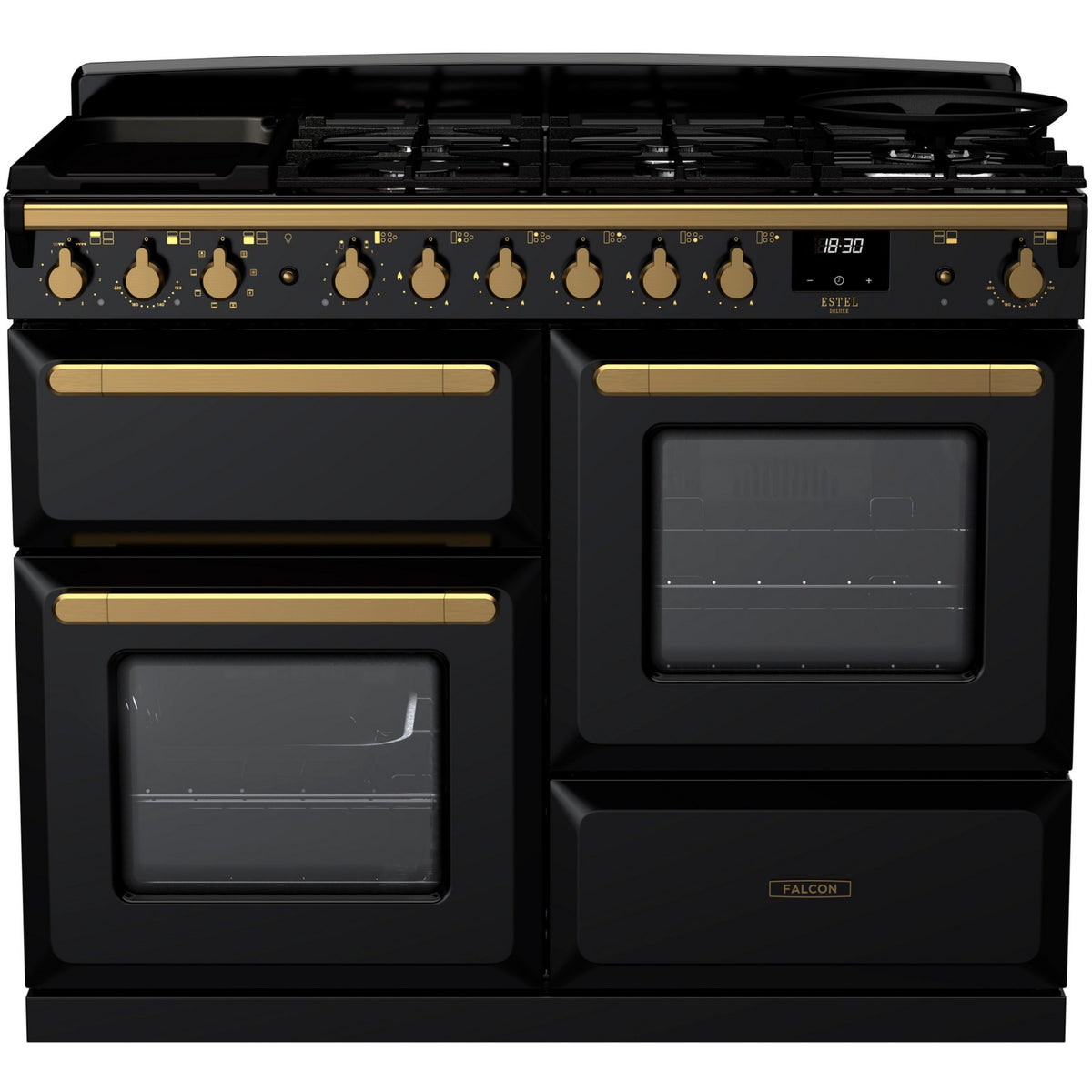 Piano de cuisson mixte FALCON ESTEL DELUXE OC TAB MIX 110 CM NOIR BRIL