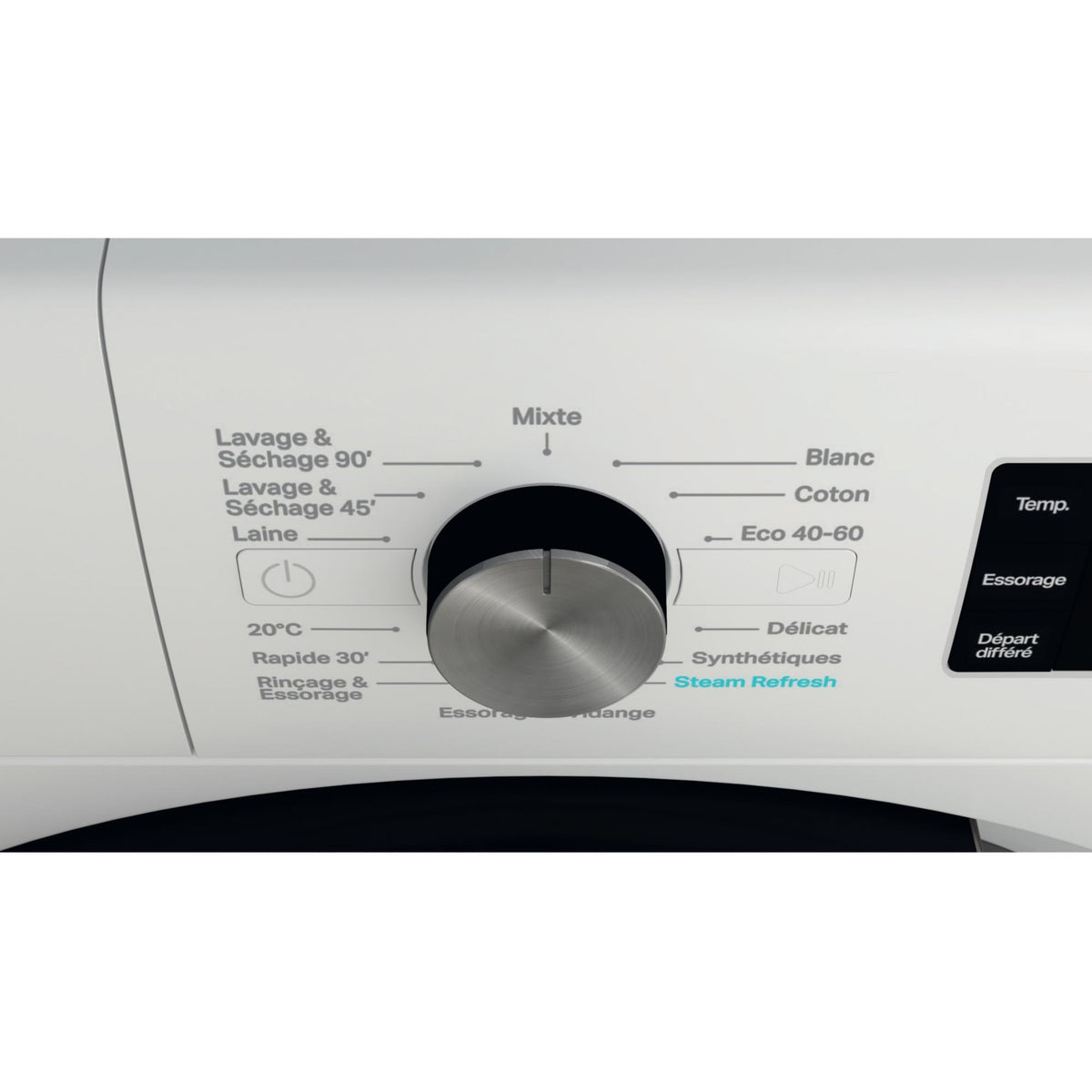 Lave linge séchant hublot WHIRLPOOL FFWDB864489BVFR - 8/6 kg - 1400 tr/min - Classe C - Moteur induction