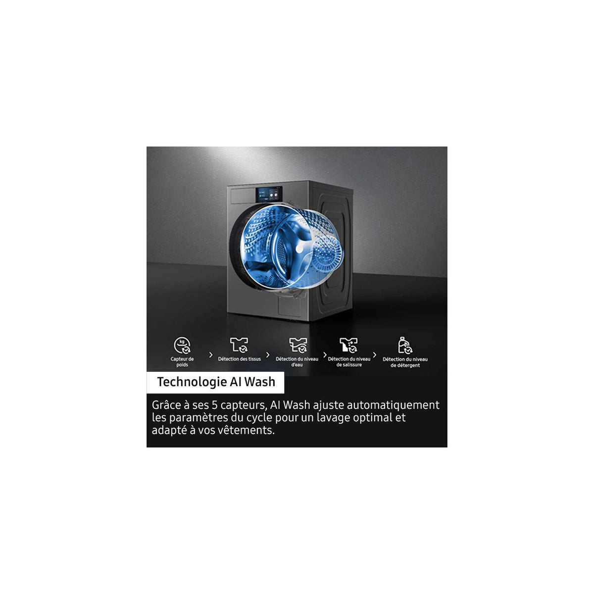 Lave linge séchant hublot SAMSUNG WD90DG6B85BKU3