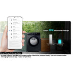 Lave linge hublot SAMSUNG WW90CGC04DAB - 9 kg - 1400 tr/min - Classe A - Moteur induction - Connecté WiFi - Noir