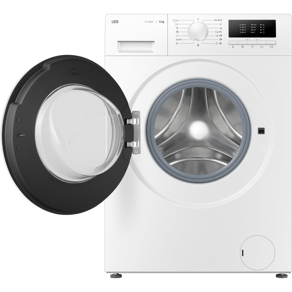 Lave linge compact LISTO LF510-L2b - 5 kg - 1000 tr/min - Classe A - Moteur induction