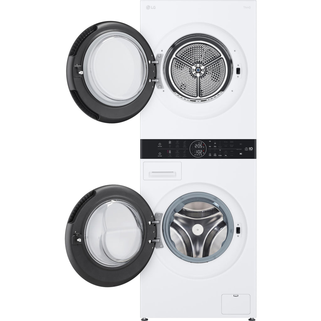 Lave linge séchant hublot LG F214WT8WH - 12/10 kg - 1400 tr/min - Classe A - Moteur AI Direct Drive - Connecté
