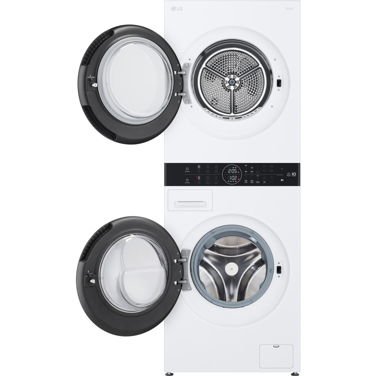 Lave linge séchant hublot LG F214WT8WH - 12/10 kg - 1400 tr/min - Classe A - Moteur AI Direct Drive - Connecté