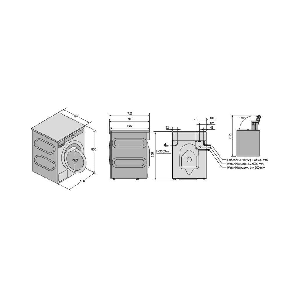 Lave linge hublot ASKO W7124XXLW