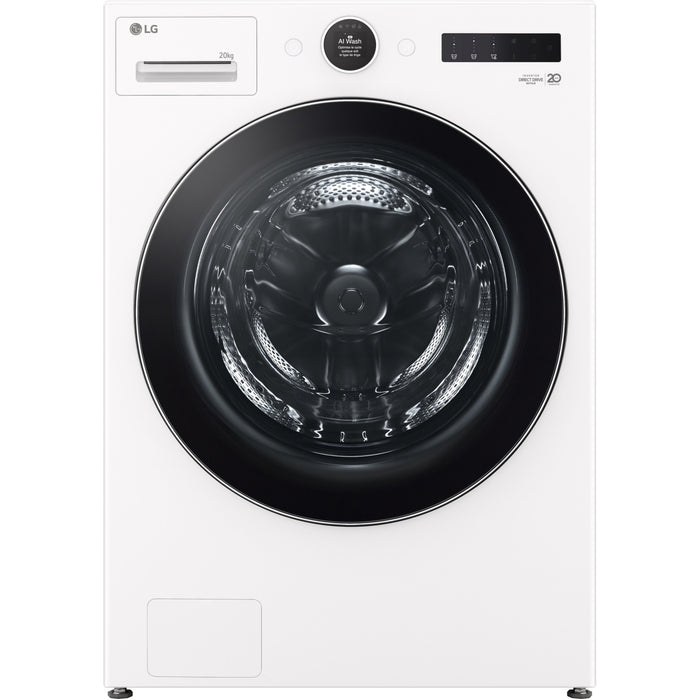 Lave linge hublot LG F20F12WST - 20 kg - 1000 tr/min - Classe A - Moteur induction direct drive - Connecté wifi