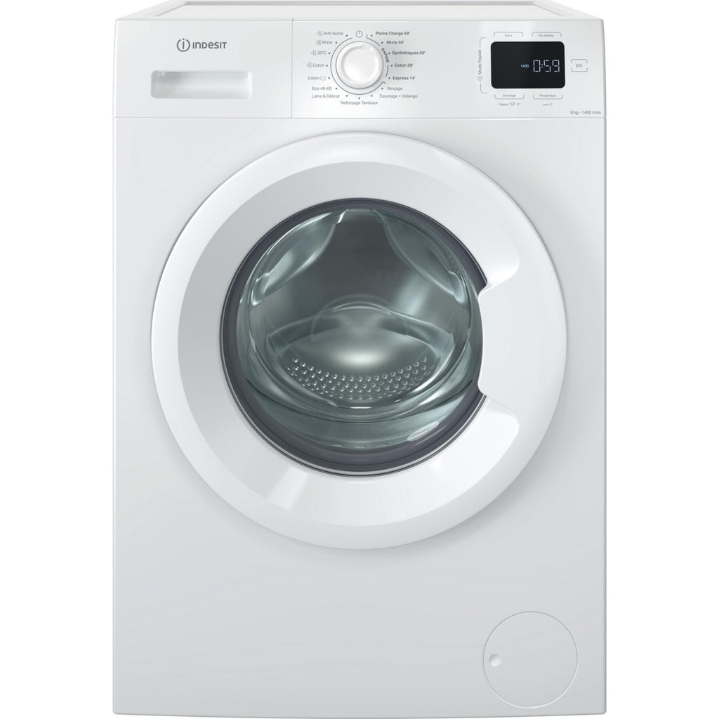 Lave linge hublot INDESIT IM864MYTIMEFR - 8 kg - 1400 tr/min - Classe A - Moteur induction