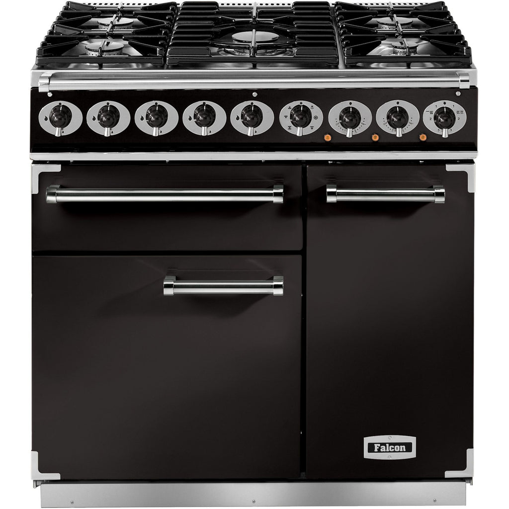 Piano de cuisson gaz FALCON Semi Pro DELUXE 90 NOIR CHROME