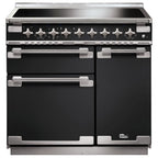 Piano de cuisson induction FALCON ELISE 90 CHARBON Mat satiné NICKEL