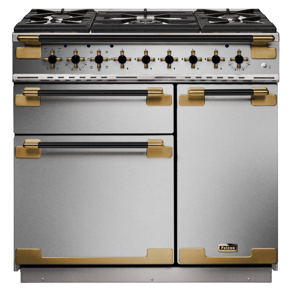 Piano de cuisson gaz FALCON ELISE LUXE TAB GAZ 90 CMINOX et NOIR L