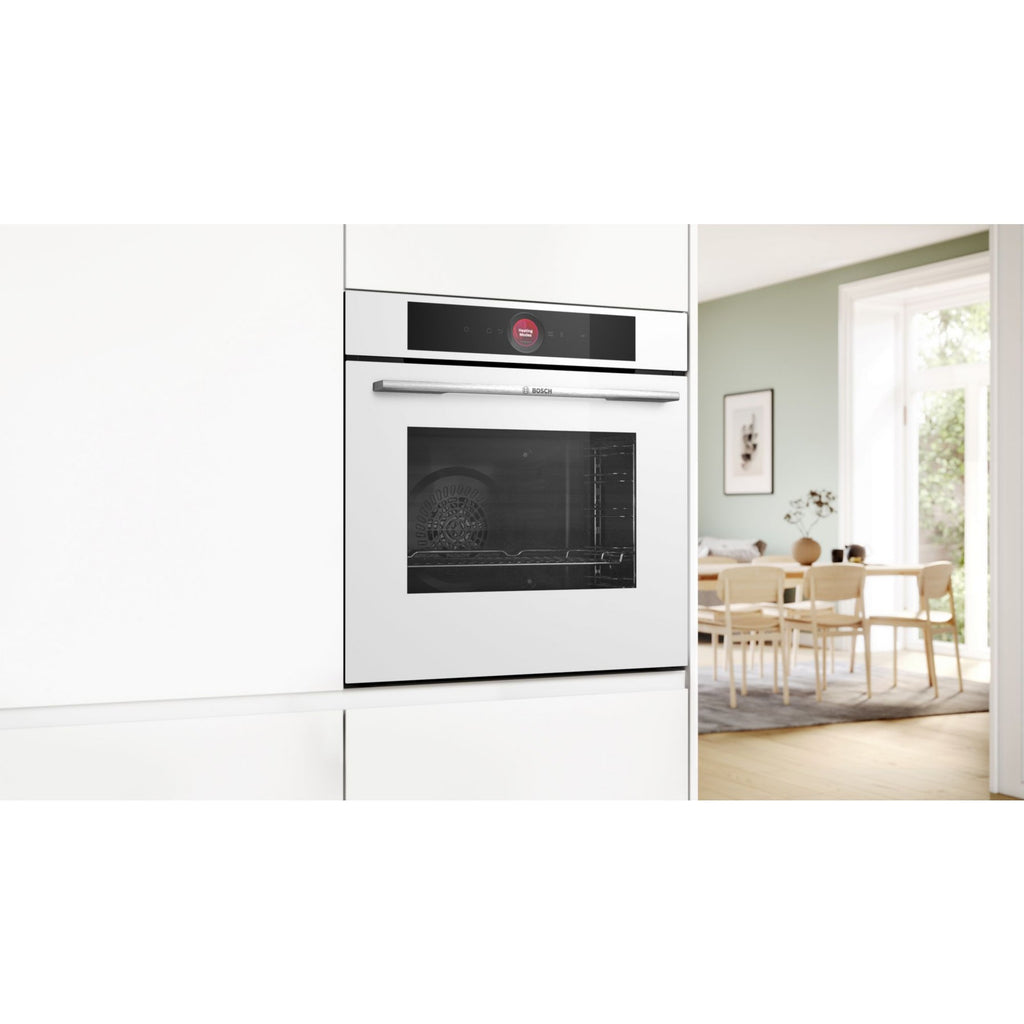 Four encastrable BOSCH HBG7741W1 - Hydrolyse - Pyrolyse - Chaleur pulsée - Rails télescopiques - Série 8 - Air Fry - Wifi