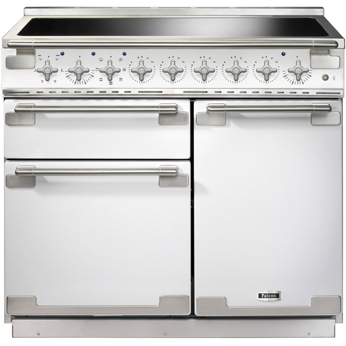 Piano de cuisson induction FALCON ELISE 100 BLANC NICKEL BROSSÉ