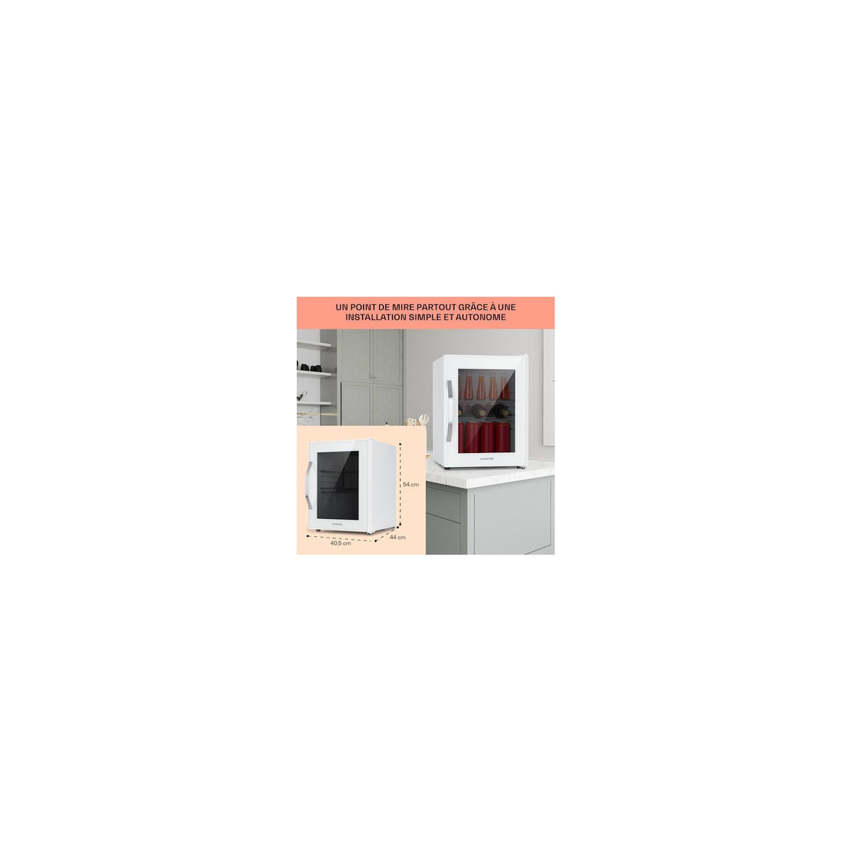 Mini réfrigérateur KLARSTEIN Beersafe M 33 litres - Blanc