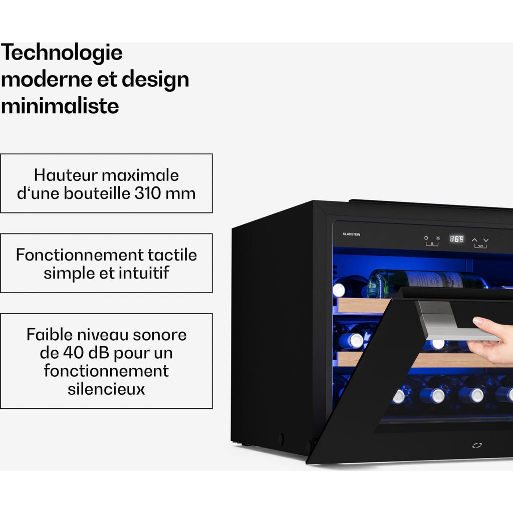 Cave à vin de service KLARSTEIN Illuminosa encastrable 19 bouteilles