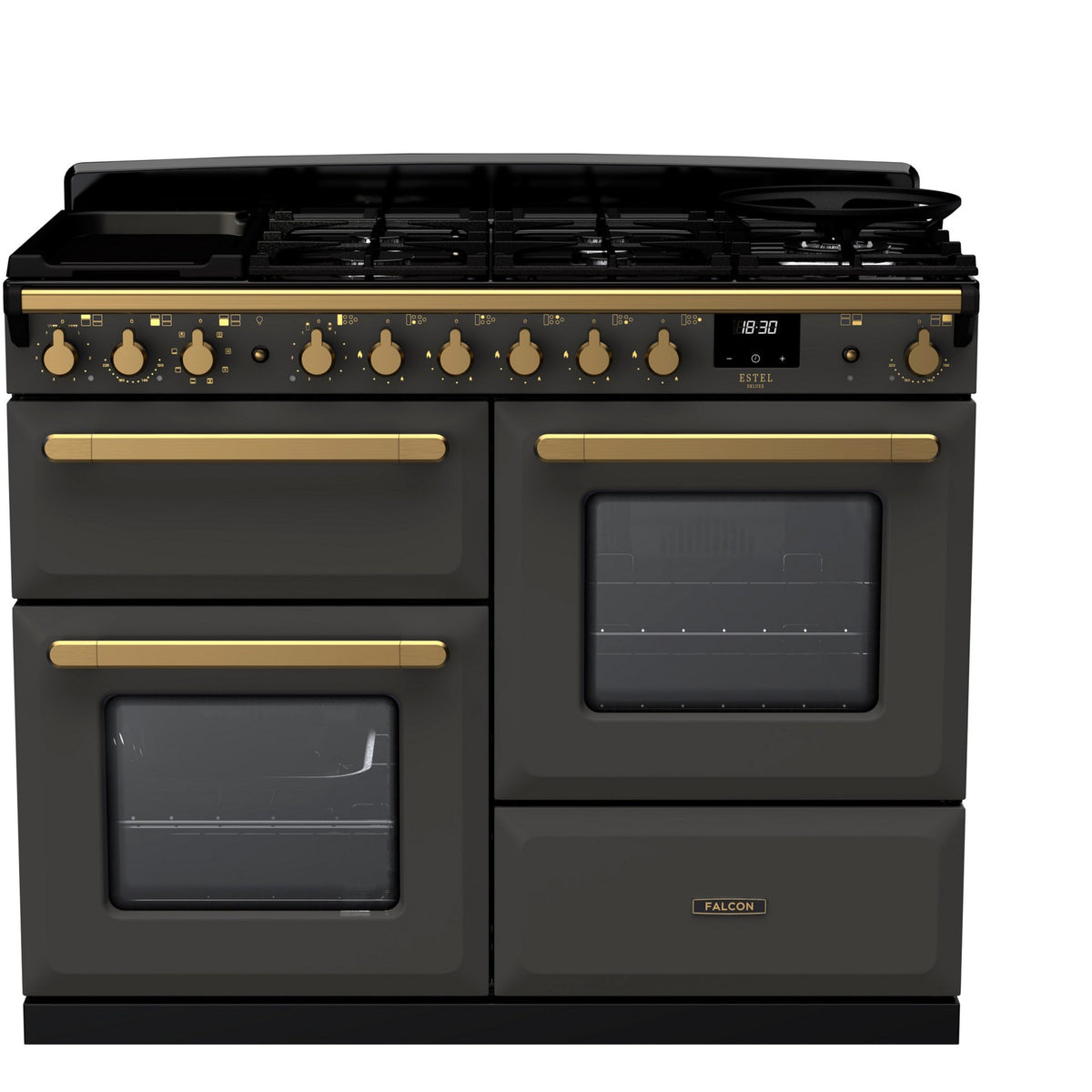 Piano de cuisson mixte FALCON ESTEL DELUXE OC TAB MIX 110 CM ARDOISE L