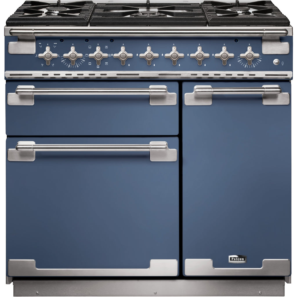 Piano de cuisson gaz FALCON ELISE 90 ROCHE BLEUE NICKEL