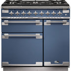 Piano de cuisson gaz FALCON ELISE 90 ROCHE BLEUE NICKEL