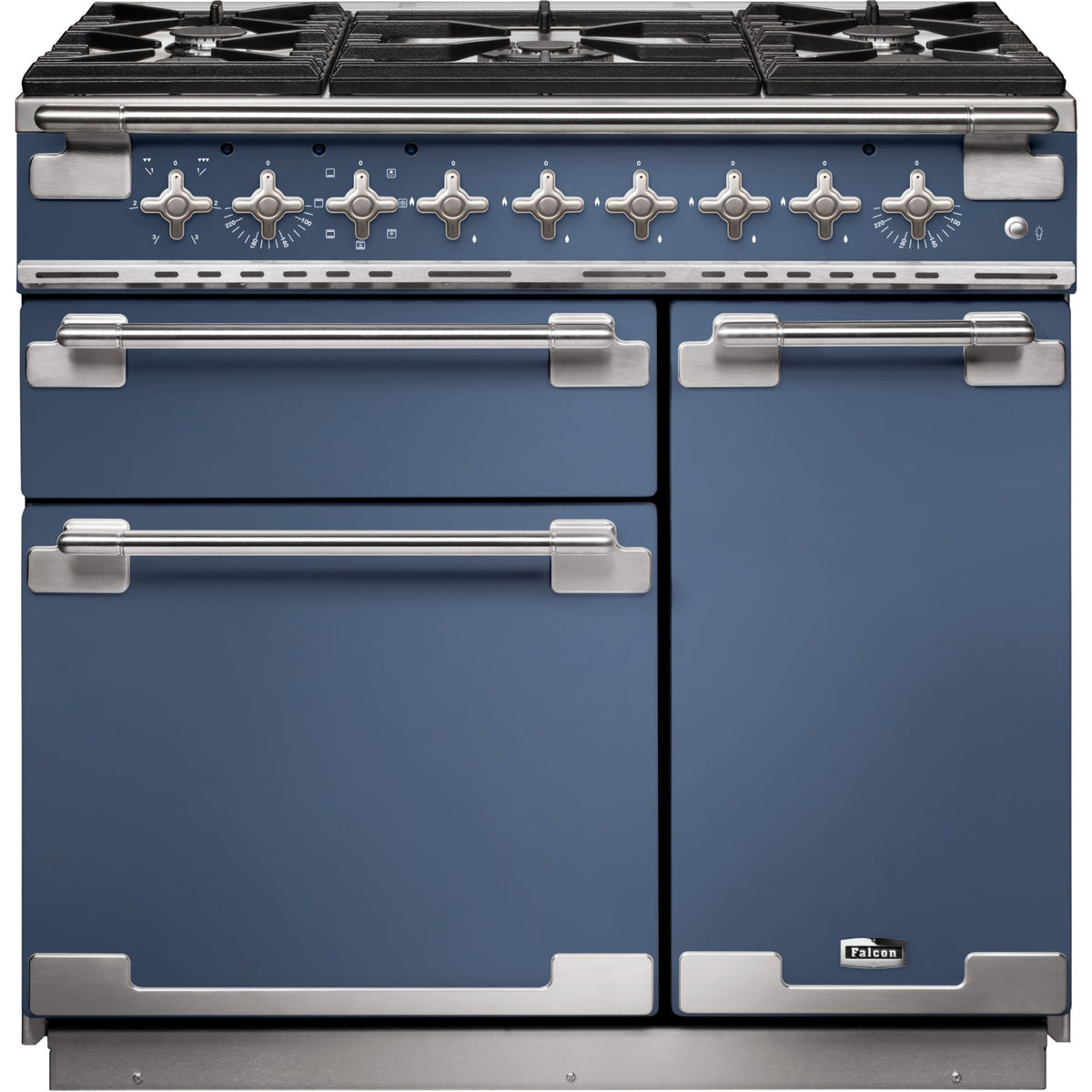 Piano de cuisson gaz FALCON ELISE 90 ROCHE BLEUE NICKEL