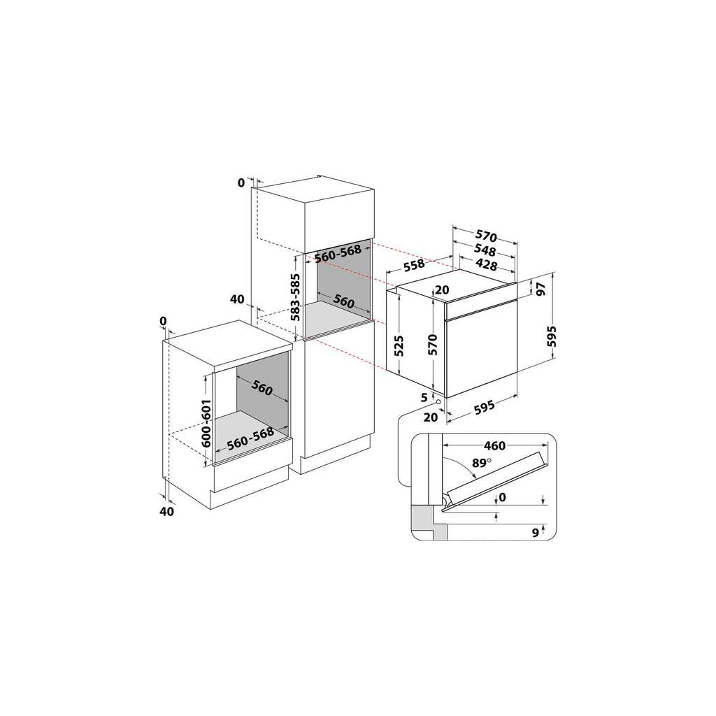 Four encastrable HOTPOINT HAO5540PX