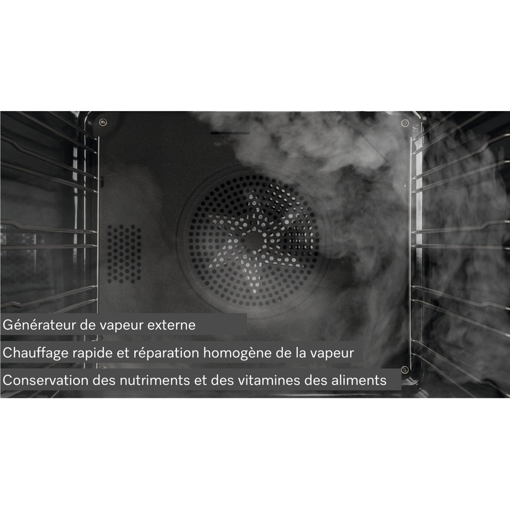 Four encastrable fonction vapeur MIELE DGC 7351 - Combiné vapeur - Chaleur tournante - Porte froide - Rails télescopiques
