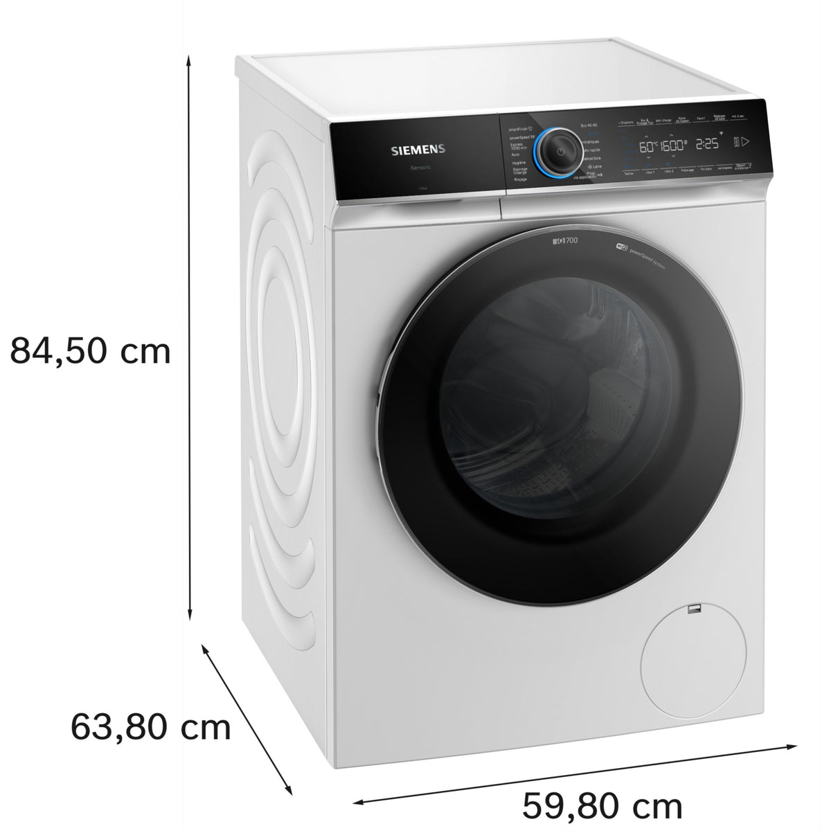 Lave linge hublot SIEMENS WG66B2ABFR - 11 kg - 1600 tr/min - Classe A - Moteur induction - Dosage automatique - Connecté