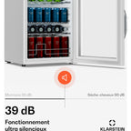 Mini réfrigérateur KLARSTEIN Beersafe porte miroir 64x48cm 60L Blanc