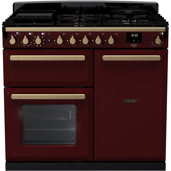 Piano de cuisson gaz FALCON ESTEL DELUXE TAB GAZ 100 CM BORDEAUX LAI