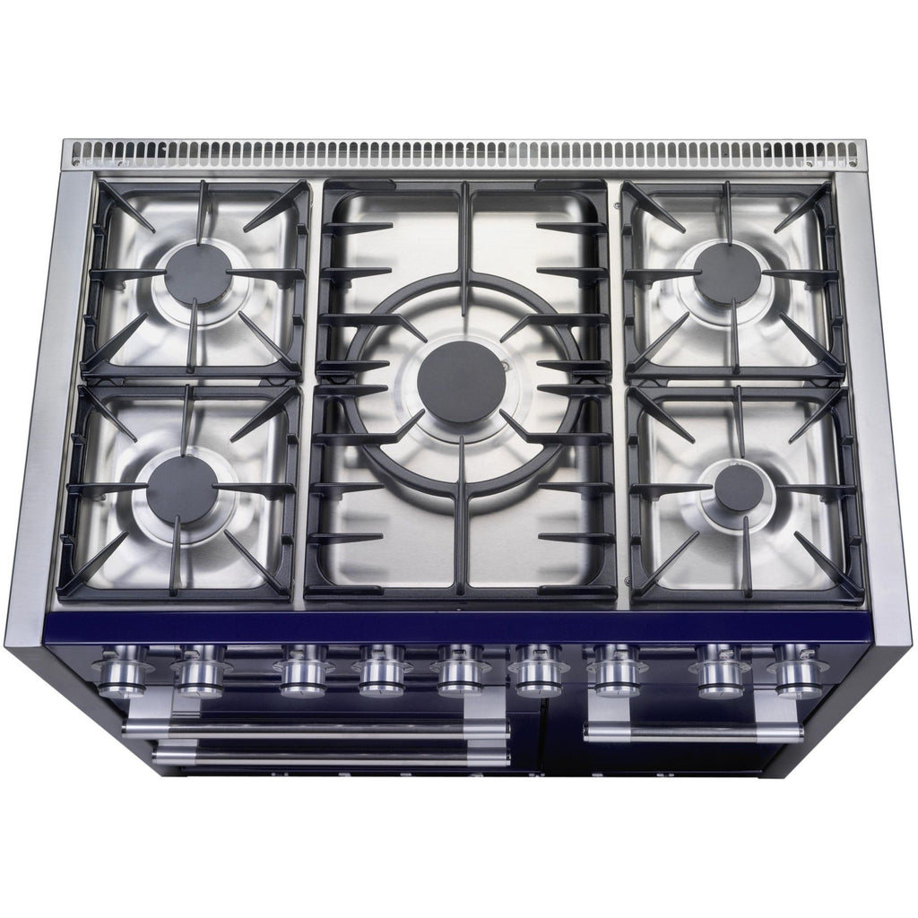 Piano de cuisson gaz FALCON Semi Pro MERCURY 100 NOIR MAT INOX POLI