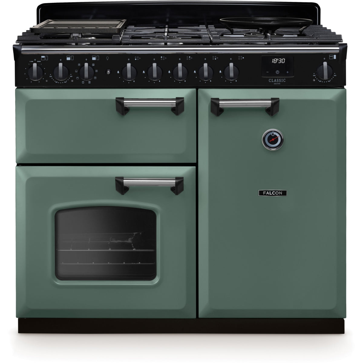 Piano de cuisson gaz FALCON NGC TAB GAZ 100 CM VERT MINERAL CHROME