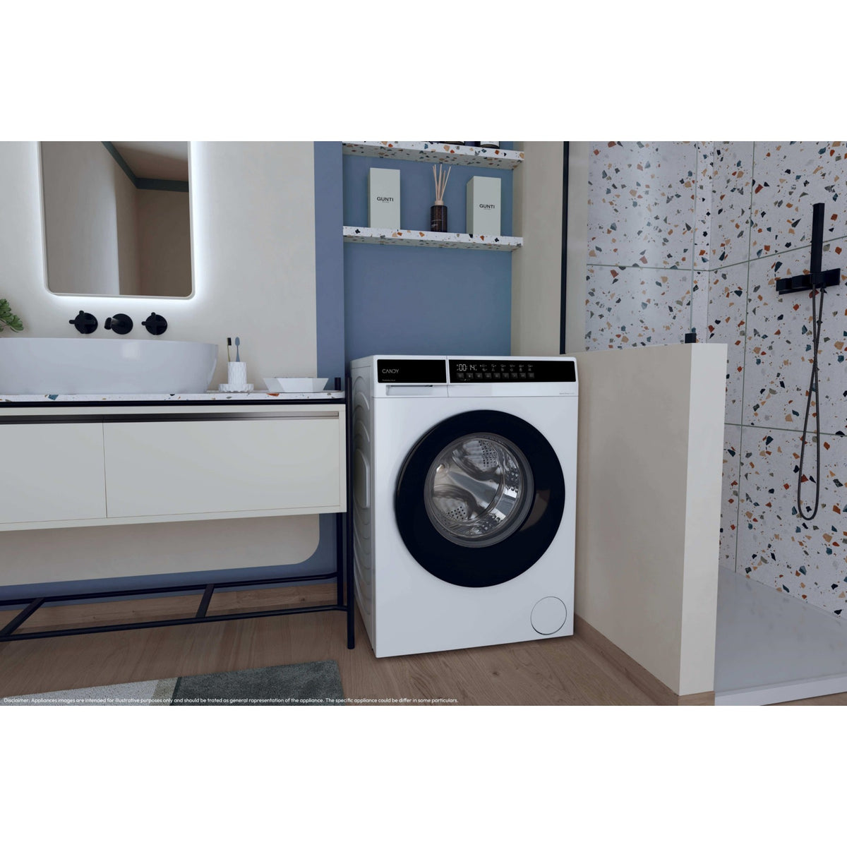 Lave linge hublot CANDY EY 210B8-S - 10 kg - 1200 tr/min - Classe A - Moteur induction