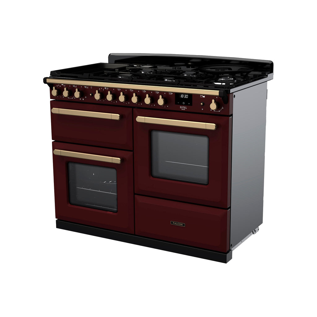 Piano de cuisson mixte FALCON DELUXE OC TAB MIX 110 CM BORDEAUX LAITON