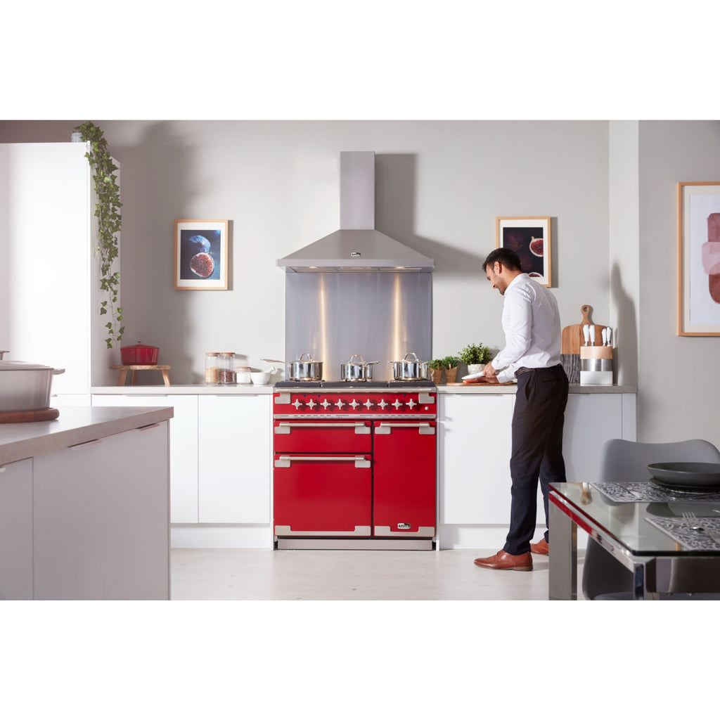 Piano de cuisson gaz FALCON ELISE90 MIXT ROUGE CERISE