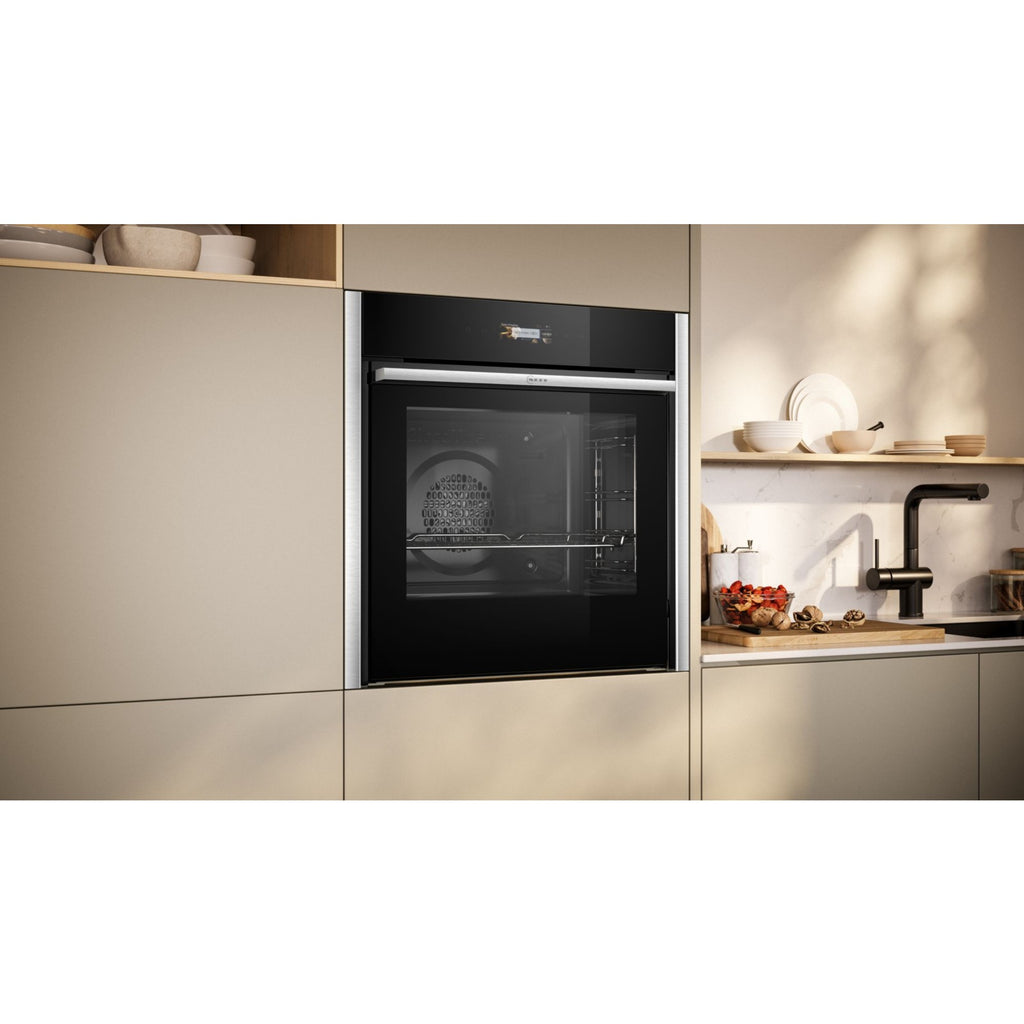 Four encastrable NEFF B54CR71N3 - Pyrolyse - Hydrolyse - Chaleur pulsée - Porte froide