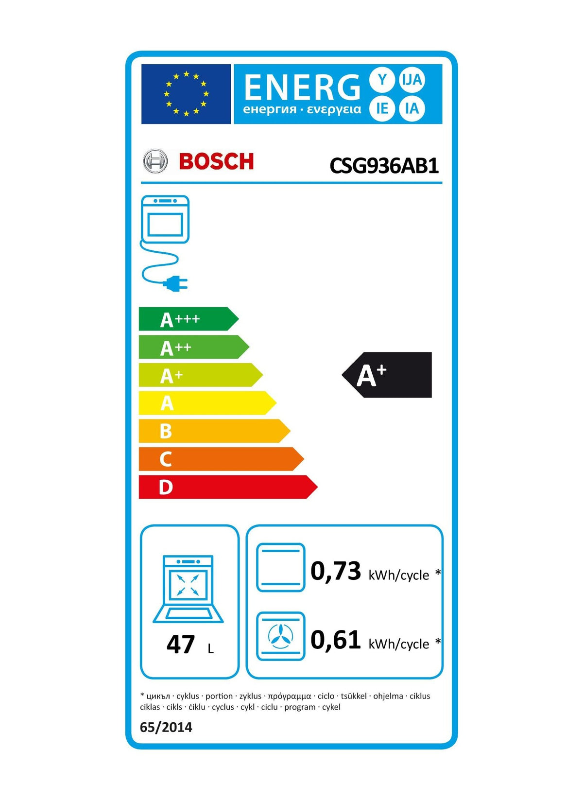 Four encastrable fonction vapeur BOSCH CSG936AB1 - Vapeur - Ecoclean - Tactile - Série 8 - 100% Vapeur FullSteam