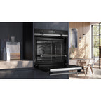 Four encastrable SIEMENS HB578GES3 - Pyrolyse - Hydrolyse - Chaleur pulsée - Rails télescopiques - iQ500 - Sonde de Cuisson