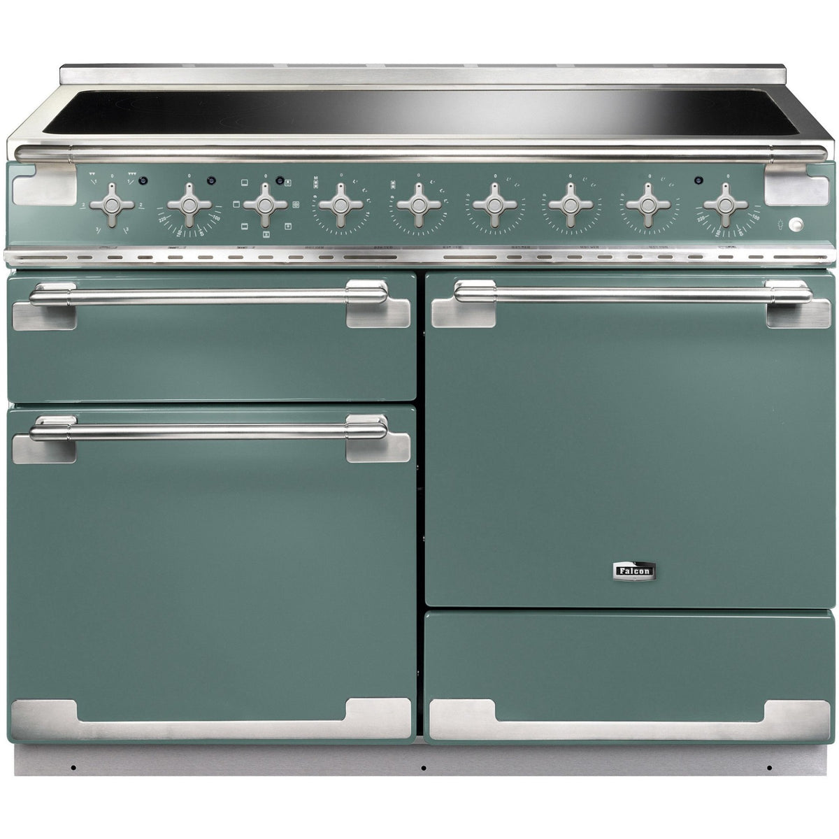 Piano de cuisson induction FALCON ELISE 110 VERT MINERAL MAT NICKEL BROSSÉ