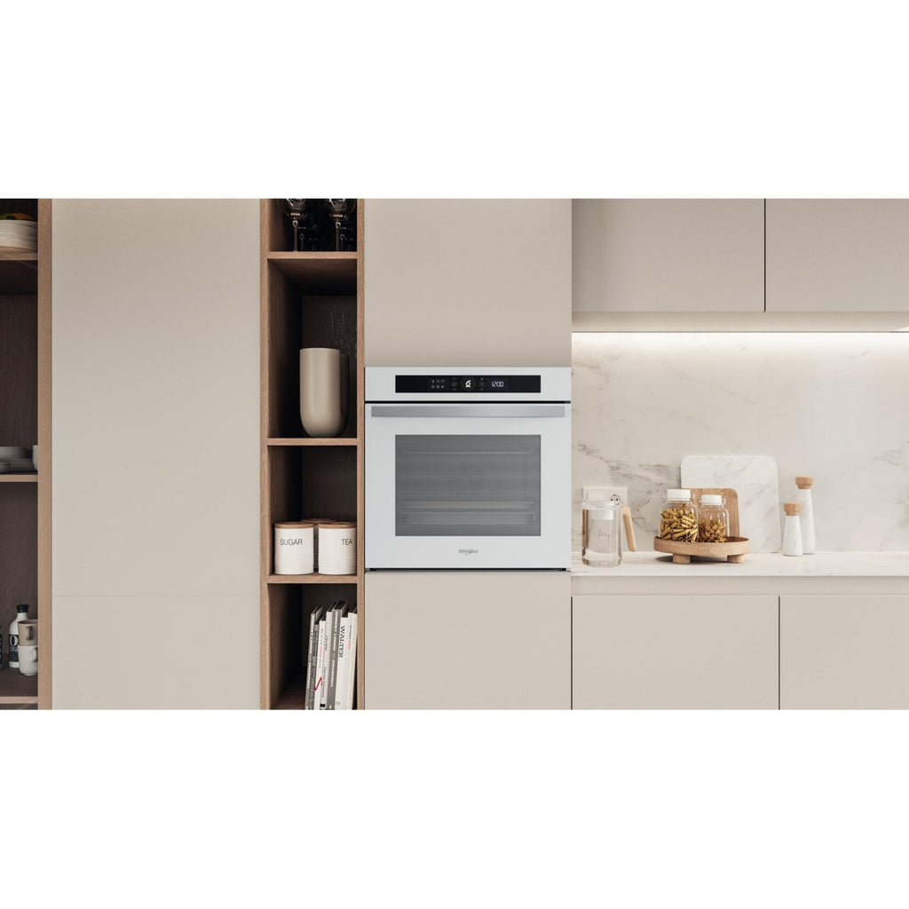 Four encastrable WHIRLPOOL WOI4S8PM1SWAF - Pyrolyse - Chaleur pulsée - Porte froide - Rails télescopiques