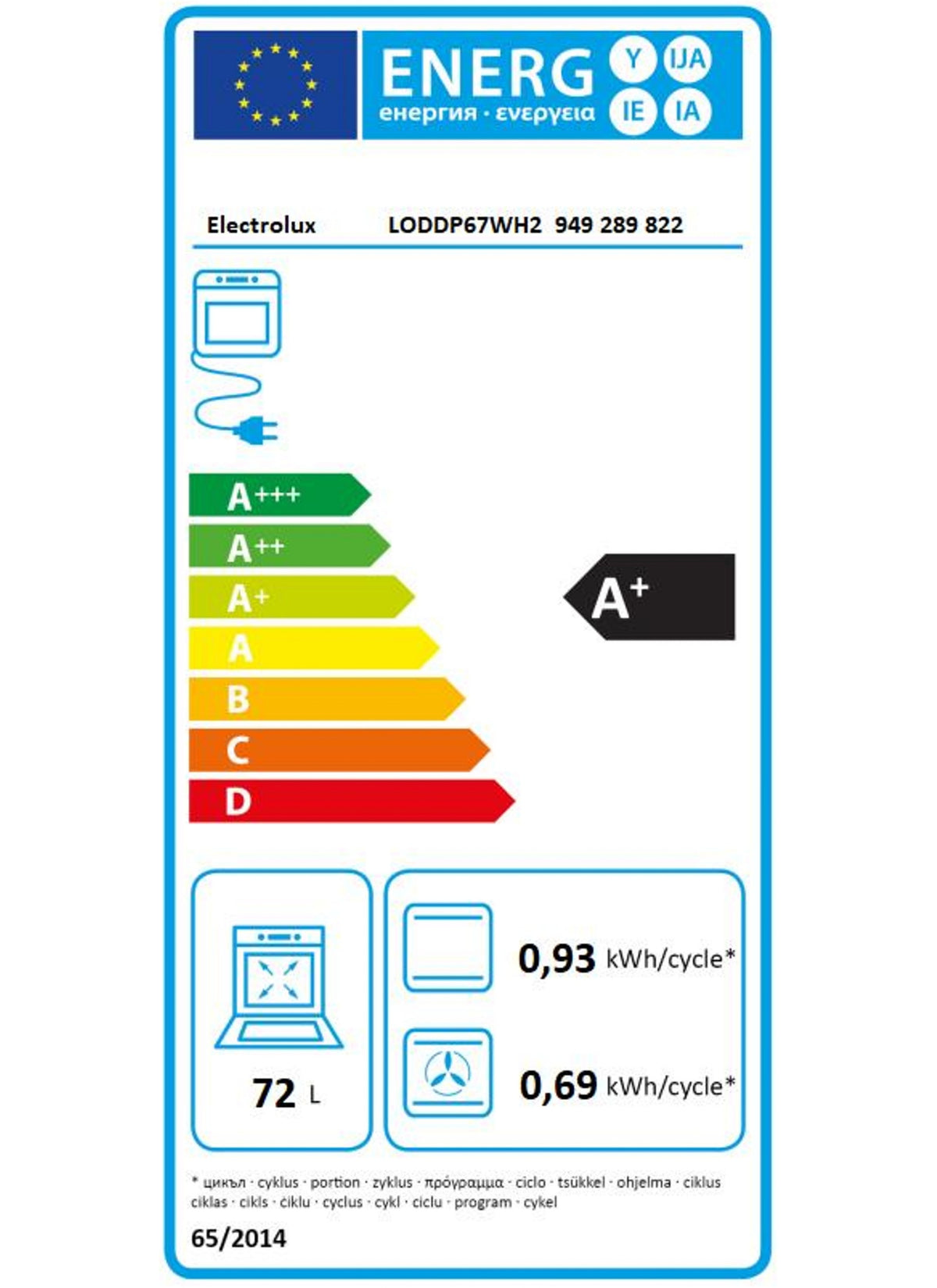 Four encastrable ELECTROLUX LODDP67WH2 - Pyrolyse - Chaleur pulsée - Ajout Vapeur SteamBake - Porte froide
