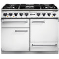 Piano de cuisson gaz FALCON Semi Pro DELUXE 110 BLANC NICKEL BROSSÉ