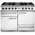 Piano de cuisson gaz FALCON Semi Pro DELUXE 110 BLANC NICKEL BROSSÉ