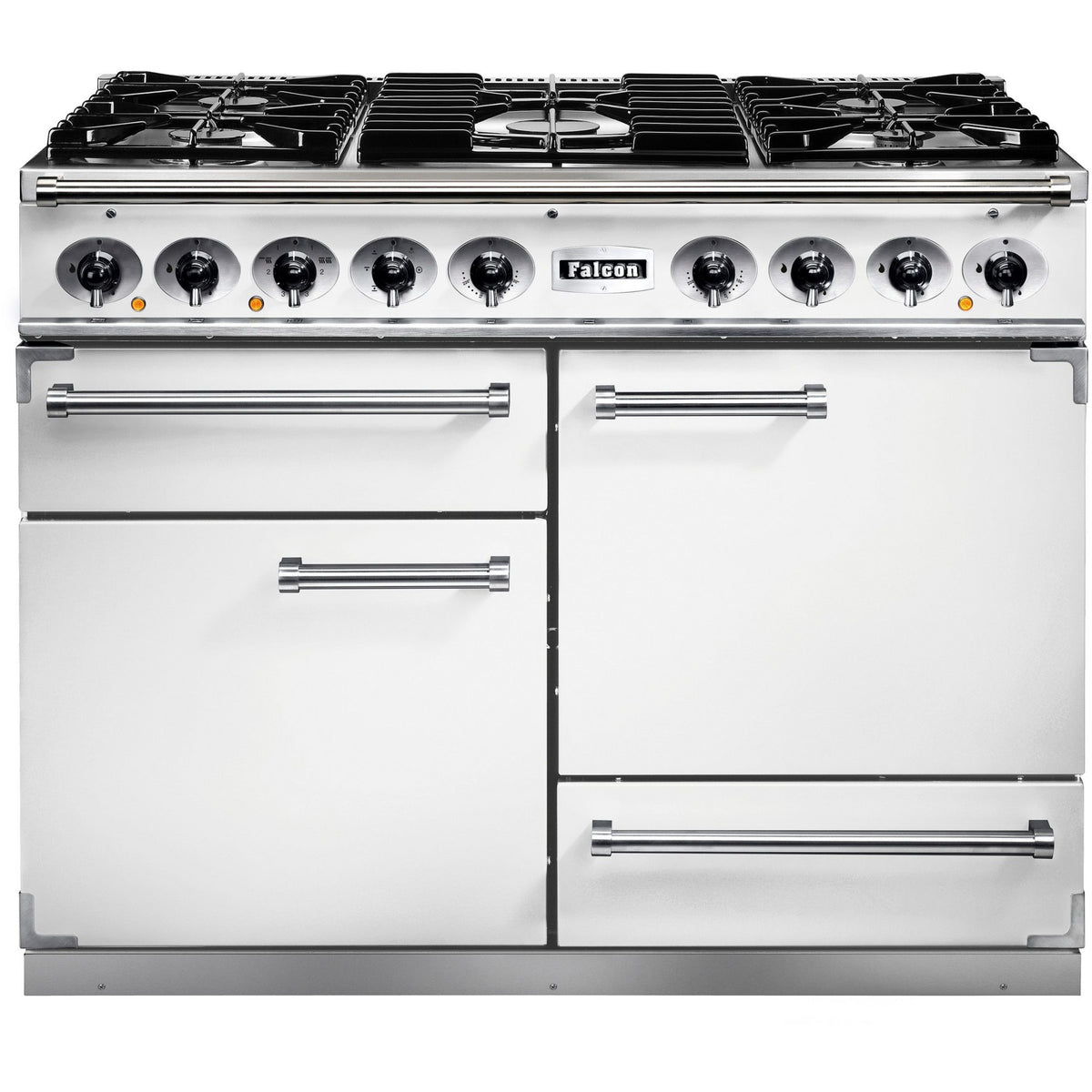 Piano de cuisson gaz FALCON Semi Pro DELUXE 110 BLANC NICKEL BROSSÉ