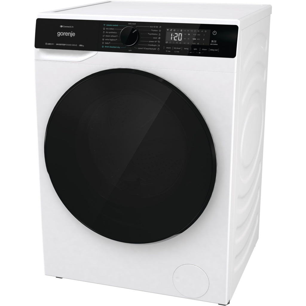 Lave linge séchant hublot GORENJE WD2PA964ADW - 9/6 kg - 1400 tr/min - Classe D - Moteur induction - Connecté