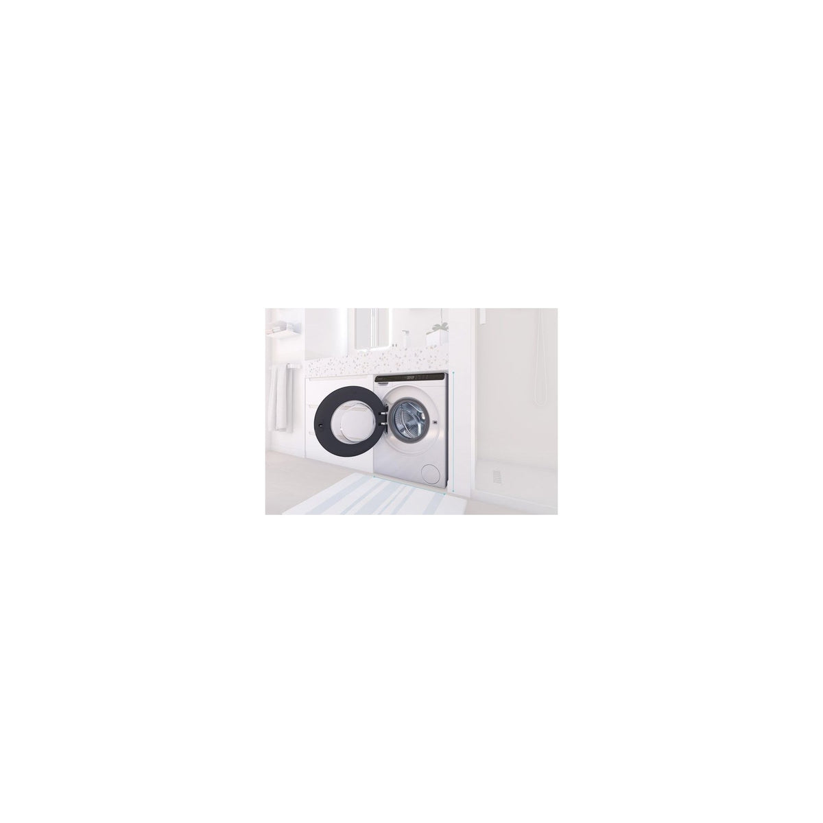 Lave linge hublot CANDY CW50-BP12307GU1-S