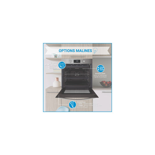 Four encastrable INDESIT IO275PX - Pyrolyse - Hydrolyse - Chaleur tournante - Porte froide