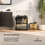 Mini réfrigérateur KLARSTEIN Beersafe porte miroir 44x48cm LED Noir