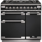 Piano de cuisson gaz FALCON ELISE 90 CHARBON Mat satiné NICKEL